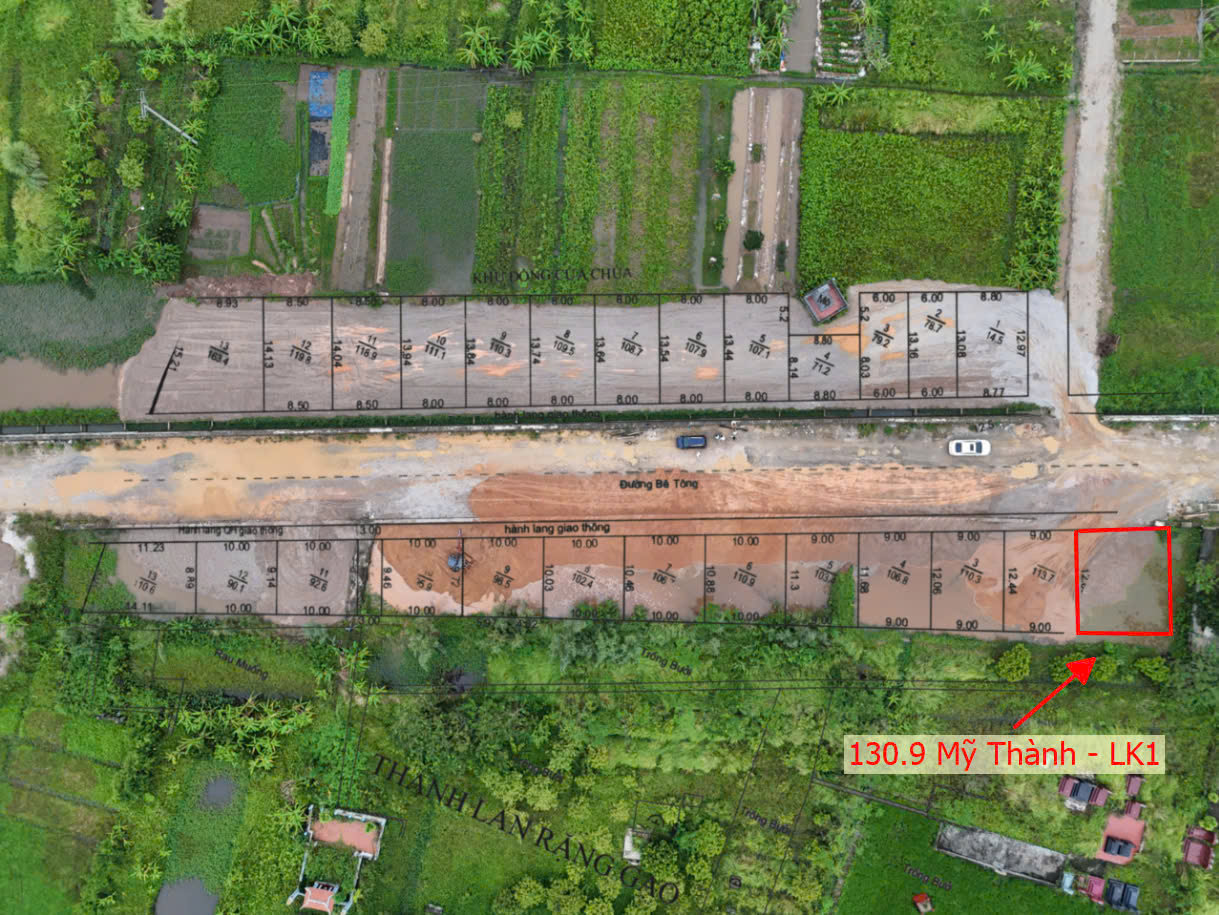 Hình ảnh Bán Đất Đấu Giá Khu Rặng Gạo Xã Mỹ Thành Ngay Sát Mặt Đường TL419 (LK1)