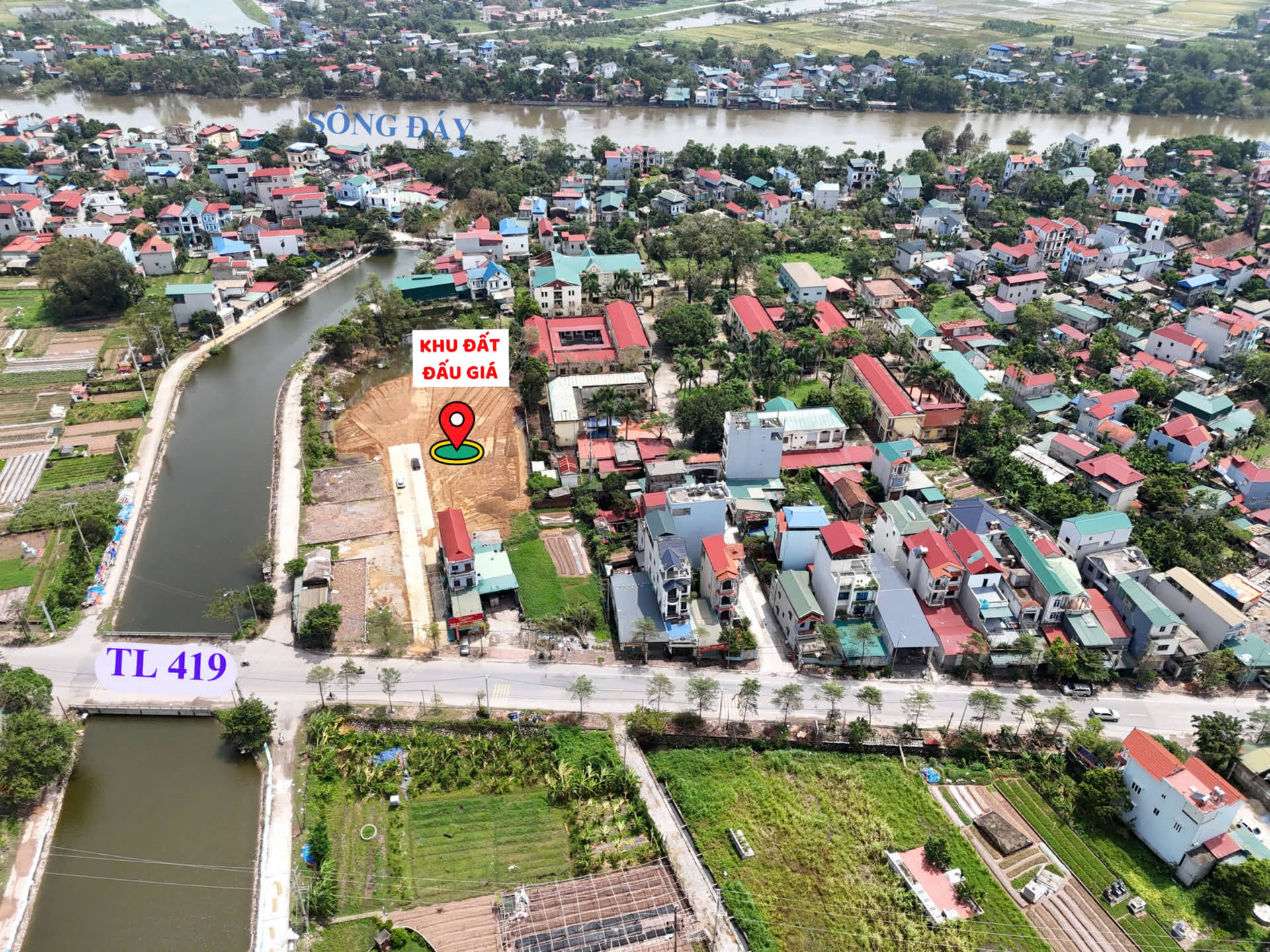 Hình ảnh Đất Đấu Giá Mỹ Đức Sát Mặt Đườn Kinh Doanh TL419 Ngay Trung Tâm Xã Phúc Lâm